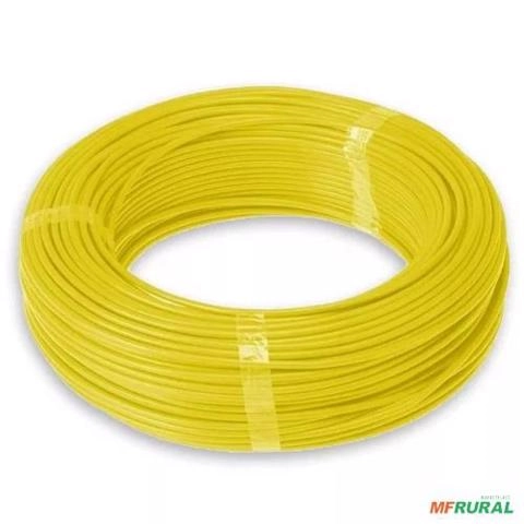Cabo Fio Cobre Flexível 4mm 100m 750v NOBRE Amarelo C12118 Imagem Cabo Fio Cobre Flexível 4mm 100m 750v NOBRE Amarelo C12118