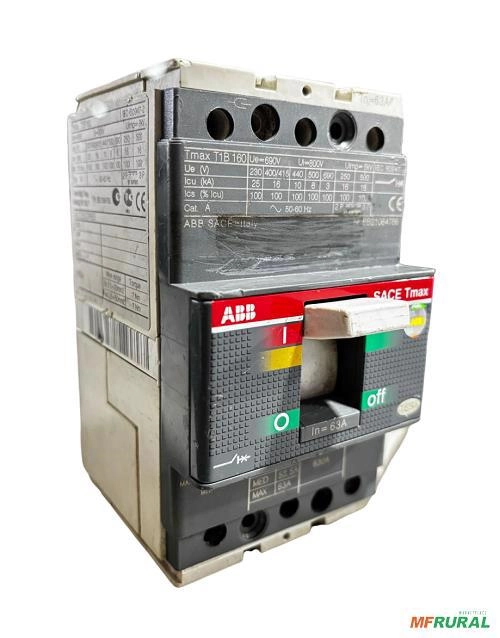 Disjuntor caixa moldada 63a GE ABB Merlin Gerin WEG C2554 Imagem Disjuntor caixa moldada 63a GE ABB Merlin Gerin WEG C2554