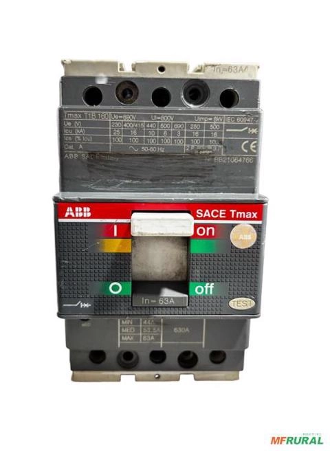 Imagem Disjuntor caixa moldada 63a GE ABB Merlin Gerin WEG C2554 Imagem Disjuntor caixa moldada 63a GE ABB Merlin Gerin WEG C2554