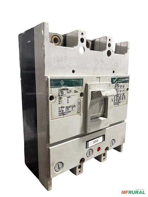 Disjuntor caixa moldada 225a GE ABB Merlin Gerin WEG C2561 Imagem Disjuntor caixa moldada 225a GE ABB Merlin Gerin WEG C2561