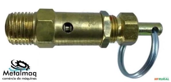 Válvula de segurança ou alívio p/ compressor 175lbs 1/4 - C2687 Imagem Válvula de segurança ou alívio p/ compressor 175lbs 1/4 - C2687