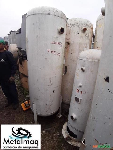 Tanque Cilindro pulmão Compressor 600L 5,5 bar NR13 - C6529 Imagem Tanque Cilindro pulmão Compressor 600L 5,5 bar NR13 - C6529