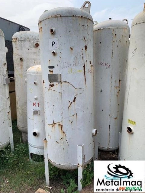 Tanque Cilindro pulmão Compressor 600L 11,2 bar NR13 - C6526 Imagem Tanque Cilindro pulmão Compressor 600L 11,2 bar NR13 - C6526