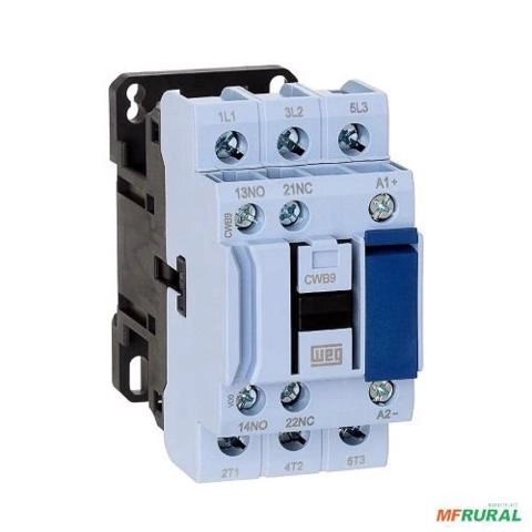 Contatora  3 Cv Hp 9 A CWB9 Weg C3232 Imagem Contatora  3 Cv Hp 9 A CWB9 Weg C3232