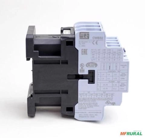Imagem Contatora  10 Cv Hp 32 A CWB32 Weg C3236 Imagem Contatora  10 Cv Hp 32 A CWB32 Weg C3236