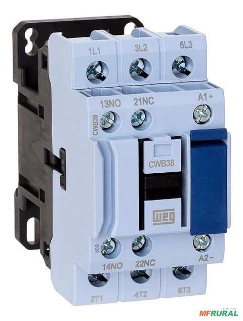 Contatora 12,5 Cv Hp 38 A CWB38 Weg C3237 Imagem Contatora 12,5 Cv Hp 38 A CWB38 Weg C3237