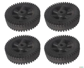 Kit C/4 Rodas De Plástico Preto 147 Mm Diâmetro C8605 Imagem Kit C/4 Rodas De Plástico Preto 147 Mm Diâmetro C8605