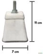 Kit 4 Pés Para Geladeira Fogão Freezer Com Rodinha C8629 Imagem Kit 4 Pés Para Geladeira Fogão Freezer Com Rodinha C8629