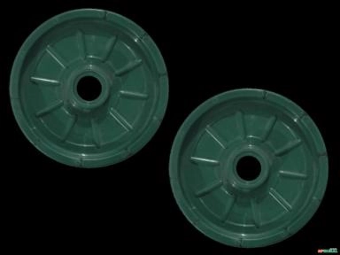 Par Rodinhas de Plástico ? 15cm 2cm largura 23mm eixo interno C8631 Imagem Par Rodinhas de Plástico ? 15cm 2cm largura 23mm eixo interno C8631