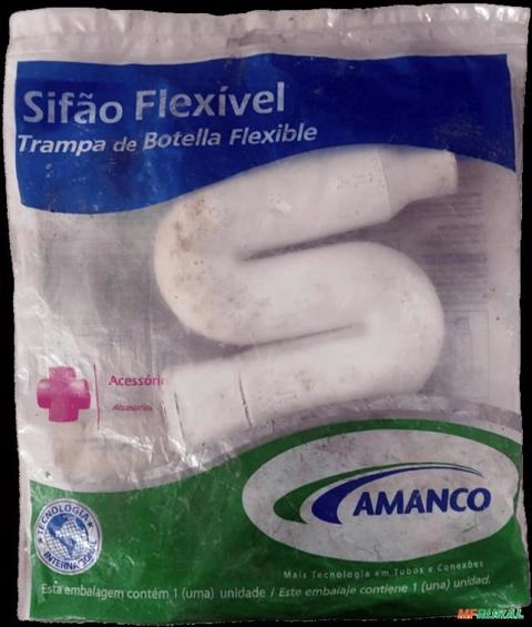 Sifão Flexível Amanco Pvc + Abraçadeira C8639 Imagem Sifão Flexível Amanco Pvc + Abraçadeira C8639