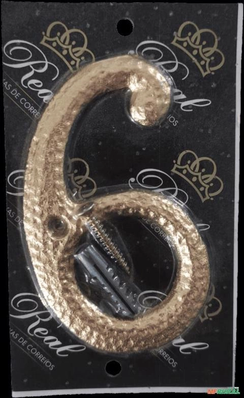 CÓPIA - Número 6 Residencial De Alumínio Ouro - Real Caixas C8649 PROMOÇÃO Imagem CÓPIA - Número 6 Residencial De Alumínio Ouro - Real Caixas C8649 PROMOÇÃO