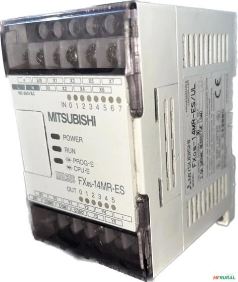 Controlador CLP Mitsubish Melsec Fx0s-14MR-ES C7508 - Estado: Usado Imagem Controlador CLP Mitsubish Melsec Fx0s-14MR-ES C7508 - Estado: Usado