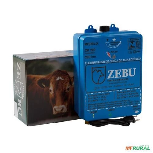 Eletrificador de Cerca Rural ZK200 15,5 Joules ZK200 Raio de ação 5400 Metros ZEBU