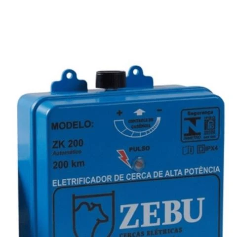 Eletrificador de Cerca Rural ZK200 15,5 Joules ZK200 Raio de ação 5400 Metros ZEBU