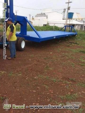 Carreta transportadora de plantadeiras e implementos