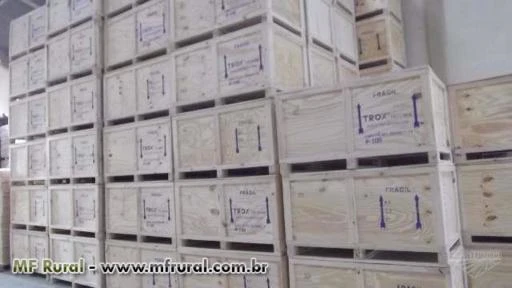 Embalagens de Madeira e Pallets para Exportação