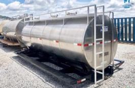 Tanque rodoviário em aço inox para transporte de leite (Usado)