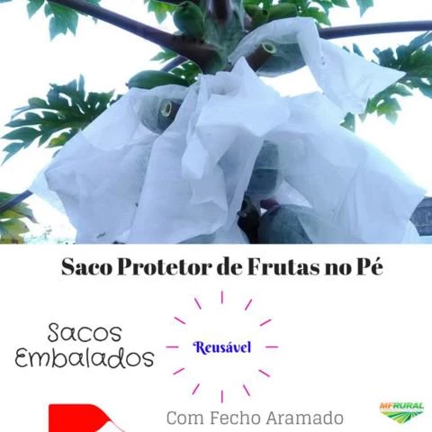 Saco Tnt Para Proteger Frutas  e Legumes  com Fecho Aramado