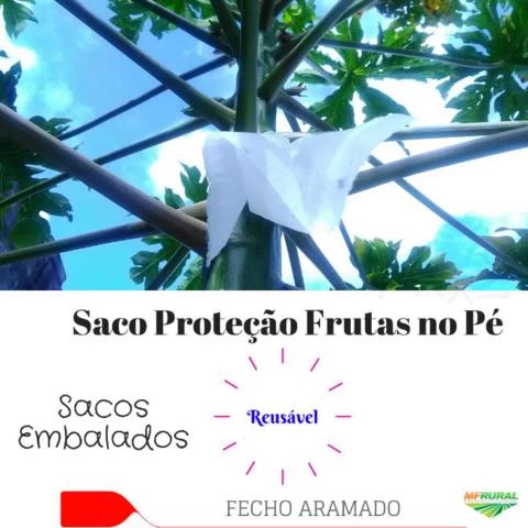 Saco Tnt Para Proteger Frutas  e Legumes  com Fecho Aramado