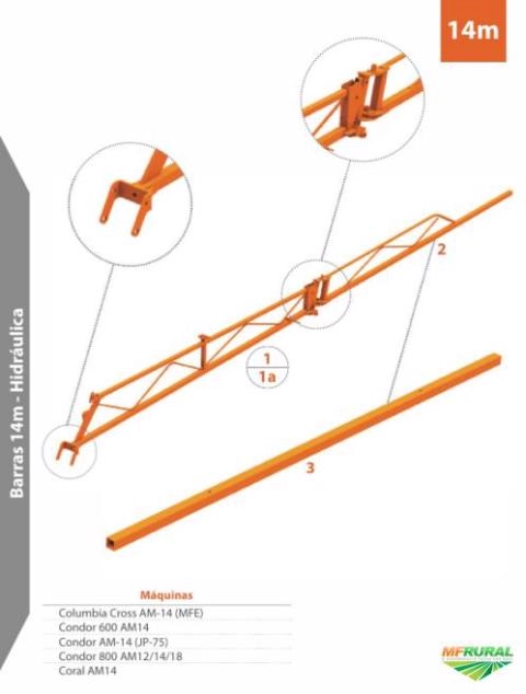 JG BARRAS 14 MTS HIDRAULICAS -- AM14 JACTO Imagem JG BARRAS 14 MTS HIDRAULICAS -- AM14 JACTO