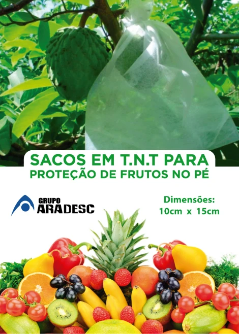 Saco para proteção da Fruta no Pé - TNT medida 10X15CM