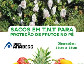 Saco para proteção da Fruta no Pé - TNT medida 21 x 25 cm