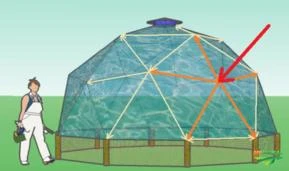 ESTUFA GEODESICA DE PRODUÇÃO  HORTÍCOLA E FLORICULTURA.