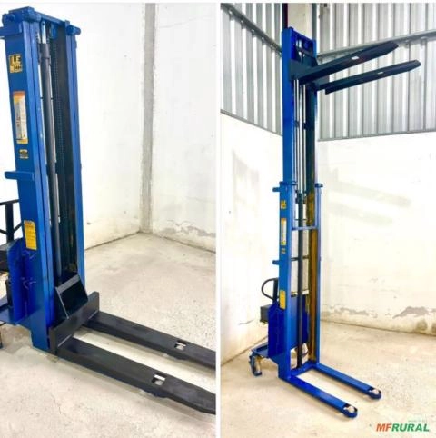 Empilhadeira semi elétrica manual elevação 3,40 m cap.1.000 kgs Imagem Empilhadeira semi elétrica manual elevação 3,40 m cap.1.000 kgs