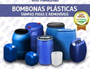 Bombonas Plásticas - Tampa Fixa e Removível - RJ