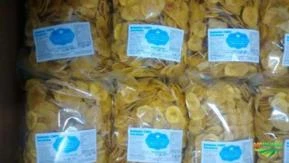 Banana Chips da terra comprida e redonda