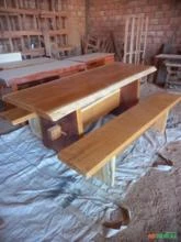 Mesa rustica de madeira maciça para lojista e revendedores