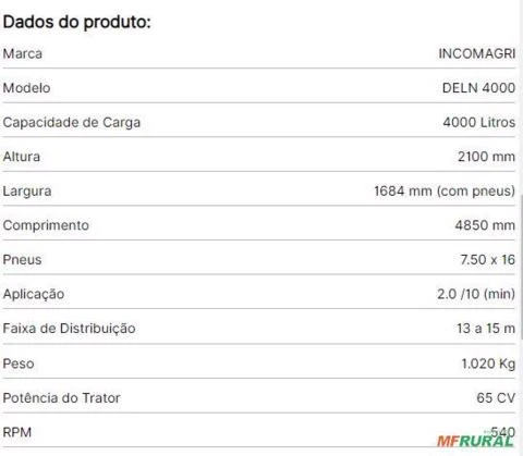 CHORUMEIRA 4000 LITROS RODADO DUPLO INCOMAGRI