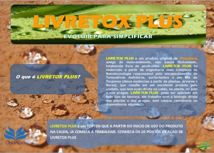 LivreTox Plus Inseticida, Fertilizante, Coadjuvante, Espalhante, etc