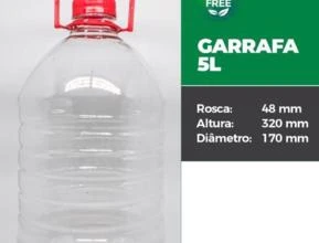 GARRAFA FRASCO PET 5 litros