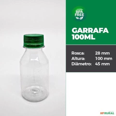 GARRAFA FRASCO PET 100 ML