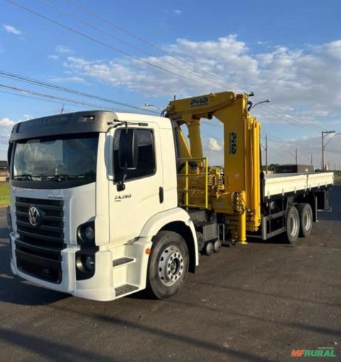 Caminhão Volkswagen VW 24.280 ano 2022, 6x2 Munck PHD modelo 35007 de 35 toneladas Imagem Caminhão Volkswagen VW 24.280 ano 2022, 6x2 Munck PHD modelo 35007 de 35 toneladas