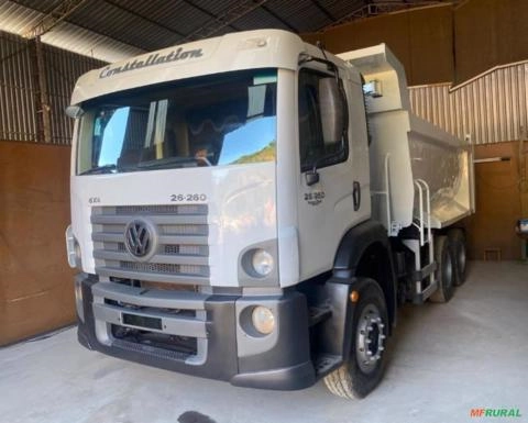 Caminhão Volkswagen VW 26-260 ano 2012, 6x4, com caçamba de 14 ㎥ Imagem Caminhão Volkswagen VW 26-260 ano 2012, 6x4, com caçamba de 14 ㎥