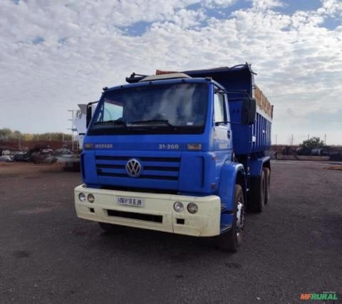 Caminhão Volkswagen VW 31-260 ano 2007, 6x4, com caçamba em leque de 14 ㎥, 450.000 Km Imagem Caminhão Volkswagen VW 31-260 ano 2007, 6x4, com caçamba em leque de 14 ㎥, 450.000 Km