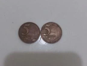 Moedas de 5 centavos 2002