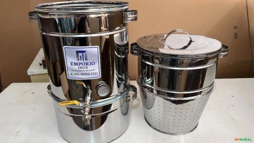 Panela extratora de suco a vapor 20kg Empório Inox Imagem Panela extratora de suco a vapor 20kg Empório Inox