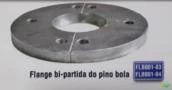 Flange bipartida do pino bola