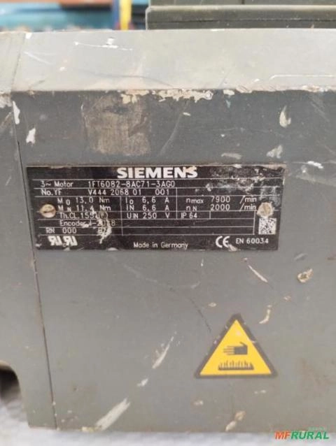 Imagem Servo Motor Siemens 1FT6082 - 11,4 Nm Imagem Servo Motor Siemens 1FT6082 - 11,4 Nm