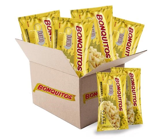 Caixa de 30 unidades, Salgadinhos de Trigo Bonquitos 45g, sabor queijo