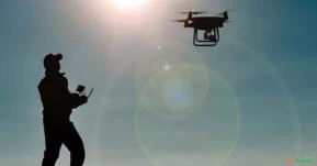 Aerolevantamento com drone, topografia