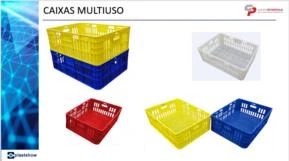 Caixa Vazada Multiuso 100 litros - Hortifruti, Legumos, Hortaliças, Frutas