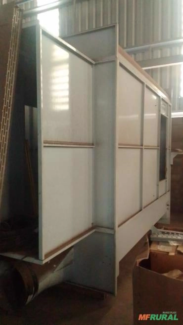 Estufa Contínua a Gás De Polimerização e 2 Cabinas de Pintura a Pó Eletrostática Imagem Estufa Contínua a Gás De Polimerização e 2 Cabinas de Pintura a Pó Eletrostática