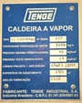 CALDEIRA TENGE -  PRODUÇÃO DE VAPOR 3500 KGV/H - PMTA 12 KGF/CM2 - COMBUSTÍVEL GÁS.
