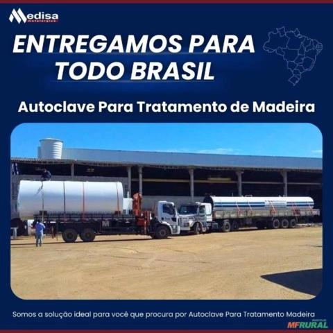 Autoclave para Tratamento de Madeiras de 12m Imagem Autoclave para Tratamento de Madeiras de 12m