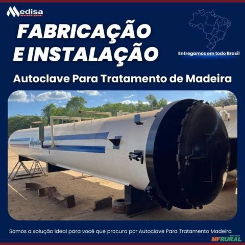 Autoclave para Tratamento de Madeiras de 13m Imagem Autoclave para Tratamento de Madeiras de 13m