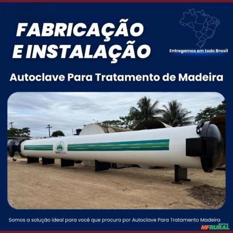 Autoclave para Tratamento de Madeiras de 17m Imagem Autoclave para Tratamento de Madeiras de 17m